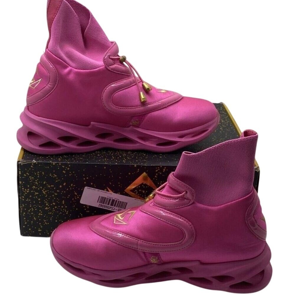Tronus Unisex Warrior Pink Luxe Cushioned‎ High Top Sneakers Size M8/W9.5